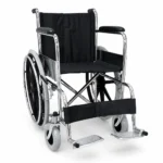 Silla de Ruedas Estándar Cromada de Lona Plegable