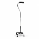 Baston 4 Patas Aluminio Plateado Tipo Cisne